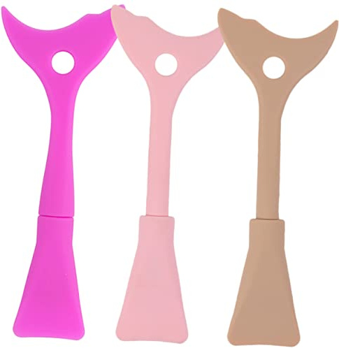 OATIPHO 3 Pièces Applicateur de Maquillage pour Yeux Silicone de Protection pour Eyeliner et Mascara pour Maquillage Parfait des Cils Yeux Rose