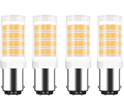 Zyrvolux B15D LED Lampe Birne 4er-Set - DC/AC12V-24V, 1157 Doppelkontaktsockel, 3W (30W Äquivalent) für Garten & Landschaftsbeleuchtung, Terrassen - Lichtsysteme (Kaltesweiß 6000k)