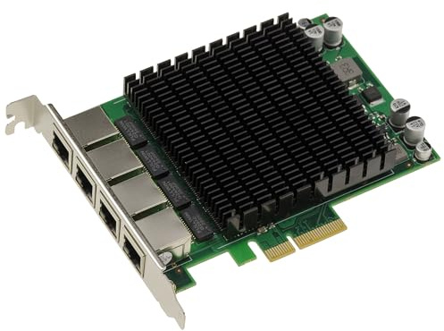 KALEA-INFORMATIQUE Industrielle PCIe x4-Netzwerkkarte mit 4 RJ45-LAN-GIGABIT-ETHERNET-Anschlüssen 10 100 1000 mit Quad-Chipsatz Intel I82574 und PLX PEX8608-Brücke 20 Gbps