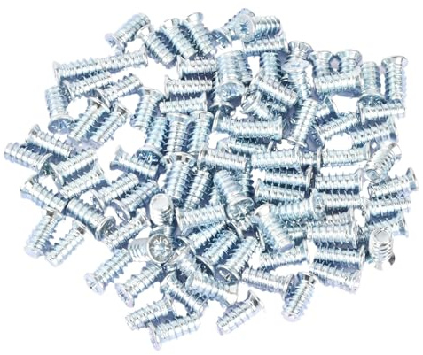 100 Pieces Hinge Screws Carbon Steel, Zinc-Plated Flat Head Tips Furniture Screws For Connecting Hinges, Drawer Slides, Cabinets, Doors, And Kitchens