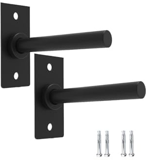 2 Pack Wall Mounted Weight Plate Holder for 1 Weight Plates, Steel Bumper Plate Storage Rack with Screws and Thick Pad, Space Saving Holder for Home Gym,Max Weight Capacity 300 LBS