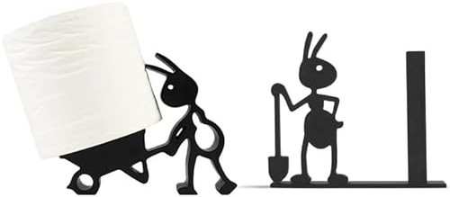 Funny Ant Toilet Paper Holder, Ant Novelty Toilet Roll Holder, Toilet Paper Holder, Cart Shovel Style, Suitable for Fun Decoration in Bathrooms, Kitchens, Bedrooms (2 Pieces)