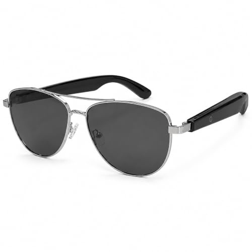 Indelala AI Smart Bluetooth Glasses with Open-Ear Speakers & Voice Assistant, Real-Time Translation, 100% UV Protection Lenses for Business,Driving, Travel, and Outdoor Activities.