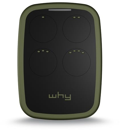 WHY EVO NOA Télécommande multi-fréquences de 280 à 868 MHz pour ouverture de portail, code roulant et fixe, auto-apprentissage, 4 en 1, télécommande de garage et de portail programmable à longue