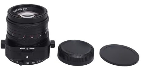 Objetivo de Cámara 50mm F1.4 APS C, Lente Manual de Gran Apertura, Objetivo Tilt Shift para Cámaras M4 / 3 en Color Negro - Alta Luminosidad, Movimiento 360 Grados, Ideal para