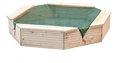 Woodyland 130 x 130 x 27 cm con sabbiera Protettivo (Natural)