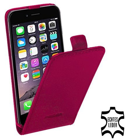 Pedea 50160603 4.7 Flip Magenta Handy-Schutzhülle Hülle für Mobiltelefone (Buch, Apple, iPhone 6, 11,9 cm (4.7), Magenta)
