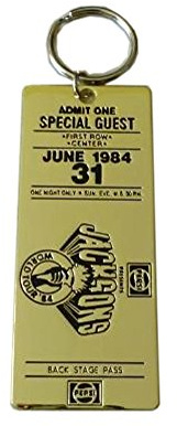OEM Michael Jackson Schlüsselbund Backstage Pass Ticket