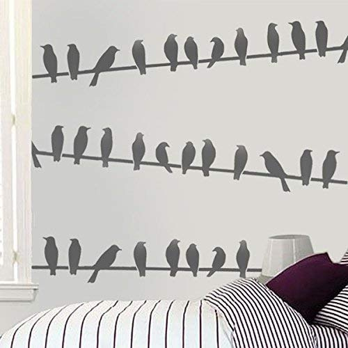 Ideal Stencils Vögel auf Draht Rand Schablone Heim Wand Muster Malerei Schablone - S- 6X26CM