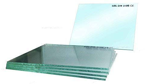 n.n 10 Stück Schweißschutzglas/Vorsatzgläser 90 x 110mm 1Stück hell/klar