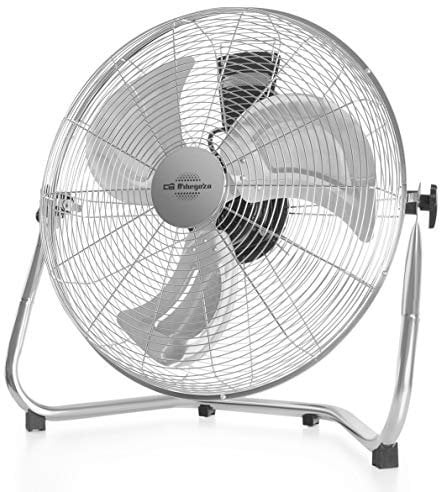 Orbegozo PW 1346 - Ventilador industrial, cuerpo acero inox, 3 velocidades, sistema antivuelco, cabezal orientable, 135 W