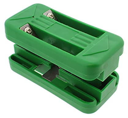 DCT Holzfurnier Doppelschneiden-Bandschneider, 1,27 cm bis 2,5 cm – gefedertes 6 Klingen Bandtrimmwerkzeug für Sperrholzkanten