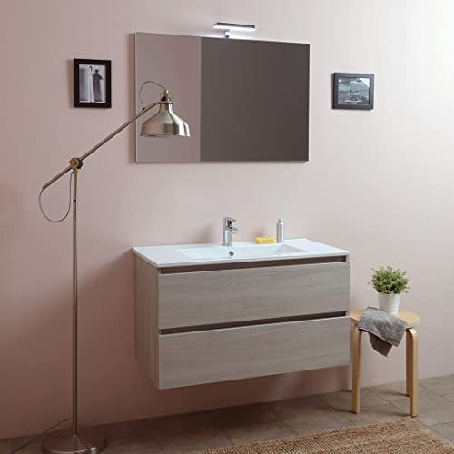 Kiamami Valentina Composition Suspendue pour Salle de Bain 90cm avec tiroirs Elm Lion | Berlin