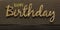 Perleberg Geburtstagskarte Lettering Surprise - Happy Birthday, schwarzgold - 11 x 22 cm
