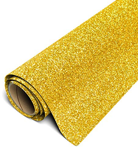 Siser Glitter HTV 12 x3ft Roll (Gold) Iron on Heat Transfer Vinyl