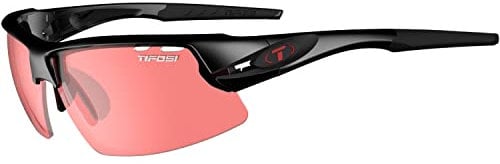 Tifosi Crit Sunglasses Brillen, Crystal Black/Enliven Bike Red Lens, Einheitsgröße
