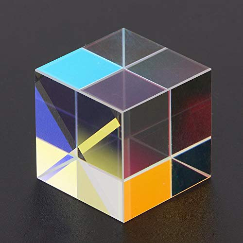 Six Sided Bright Light Combine Cube Prism Stained Glass K9 Glass Unique Design Beam Splitting Prism for Decoration Photography Research Tool(1 . 5 * 1 . 5 * 1 . 5cm)