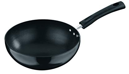 Vinod Hanos Hard Anodised Non Stick Wok - 22 cm | 3.25mm Thick | 5X Long Lasting Tawa | Soft Touch Handle | Metal Spoon Friendly | Induction & Gas Base | 2 Year Warranty
