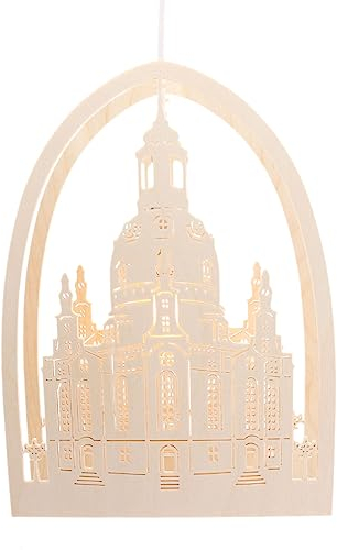 exclusiv-holzkunst Fensterbild elektrisch beleuchtet, Frauenkirche
