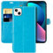 MONASAY Wallet Case for iPhone 13 Mini 5G,5.4-inch[Glass Screen Protector Included] [RFID Blocking] Flip Folio Leather Cell Phone Cover with Credit Card Holder,Light blue