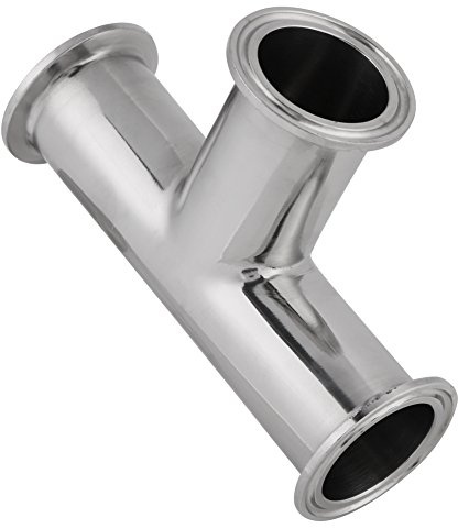 3-Wege-T-Stück passt, 1 Stück Standard-Edelstahl-Klemm-T-Stück 3-Wege Φ38 * 1,5 Sanitärzubehör für Pharma, Chemie, Molkerei, Lebensmittel