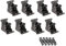 LIKERAINY Cerniera Pieghevole Blocca Supporto Estensione Staffe Invisibili per Gambe e Panche da Tavolo Mobili Letto Ferro Zincato con Colore Bronzo Scuro 8pcs