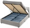 Zinus Maddon Super King Bed frame - Bed 180x200 cm - 31 cm Height with Underbed storage - Ottoman Gas Lift Upholstered Bed frame with Storage - Light Grey