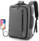 unycos - Mochila 20L para Portátiles y Netbooks de hasta 15,6 Pulgadas, Impermeable, Puerto de Carga USB, Mochila de Hombre y Mujer Ergonómica para Trabajo, Viajes, Colegio y Uso Diario (Gris)