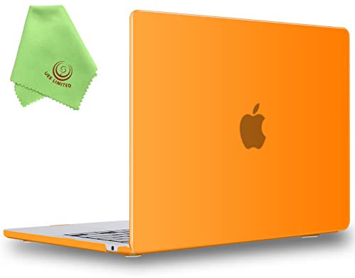 UESWILL Compatible with MacBook Air 13 inch M4 M3 M2 Case 2022-2025 Model A3240 A3113 A2681 with 13.6 Liquid Retina Display Touch ID, Matte Hard Shell Case Cover + Microfiber Cloth, Orange