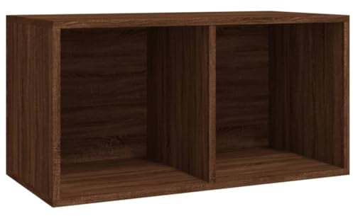 vidaXL Contenitore Vinili Rovere Marrone 71x34x36 cm Legno Multistrato