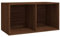 vidaXL Schallplatten Box, Aufbewahrungsbox mit viel Stauraum, Schallplattenkiste für Büro Schlafzimmer, Nachttisch Aktenschrank, Braun Eiche-Optik Holzwerkstoff