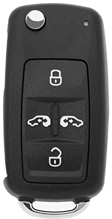 ECSiNG 5-Tasten-Fernschlüsselgehäuse-Ersatz Kompatibel mit VW Transporter T5/Transporter T6/Sharan Kompatibel mit Seat Alhambra 5-Tasten-Autoschlüsselgehäuse