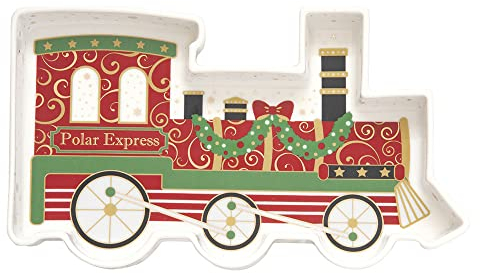 EASY LIFE Teller in Form eines Weihnachtszuges aus Porzellan POLAR EXPRESS 25x15 cm