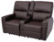 Mendler 2er Kinosessel HWC-K17, Relaxsessel Fernsehsessel Sofa, Nosagfederung Getränkehalter Fach - Kunstleder braun