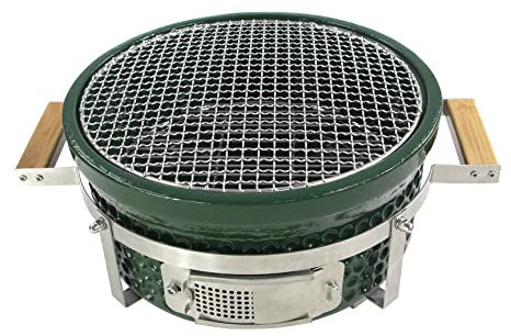 YNNI KAMADO TQ00RHGR TQ00RHGR Hibachi Hibashi Grill, Tisch, stehend, rund, Keramik, Grün
