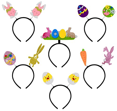 6 Sets Hasenohren Haarreif Plüsch Osterhasen Ohren Haarbänder Hasenohren Stirnband Plüsch Hase Ohren Haarbänder Kaninchen Ohren Stirnband für Ostern Party Hochzeit Geburtstag Kostüm Cosplay