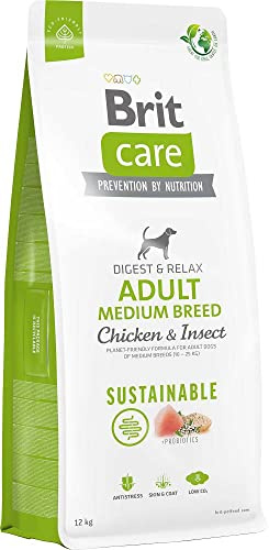BRIT Care Dog - nachhaltiges Adult Medium Breed Chicken & Insect - Dry Dog Food - 12 kg