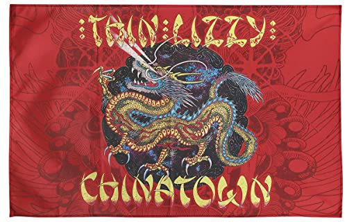Thin Lizzy Chinatown Unisex Flagge Multicolor 100% Polyester Band-Merch, Bands