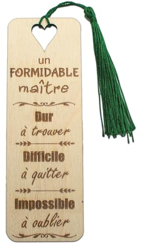 ERNESTINE - Marque page maître et professeur original - cadeau maitre enseignants instituteur - cadeau fin d'année scolaire enseignant - cadeaux professeure école marque page agenda notes cles
