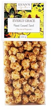 Everly Grace Popcorn – Peanut Caramel Swirl, 100 g – Popcorn-Tüten mit Erdnussbutter und Karamell aus unserer Manufaktur in Augsburg, Deutschland