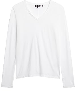Superdry Damen Langarm Pullover V Neck Top T-Shirt