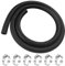 Diompirux 1m Ø 8mm Tuyau de Carburant Kit Conduite de Carburant avec 6 Pièces Collier de serrage en acier inoxydable 304, Tuyau Durite d'essence pour Petits Moteurs, Moto, Voiture, Scooters, Camions