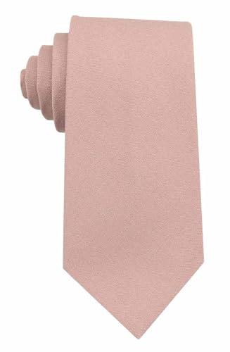 Herren Krawatte aus Leinen, schmale Breite, Standard- und extra lange Krawatte, Dusty Rose, Extra Long 63