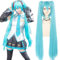 Blaue Perücke für Frauen mit zwei abnehmbaren Pferdeschwänzen, 47 Zoll / 120 cm langes Haar, lange gerade Synthetik mit Pony für Halloween-Kostümparty Anime (Blau)