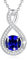 FANCIME Saphir- Kette September Geburtsstein Sterling Silber Infinity CZ Anhänger Halskette Damen Blauer Edelstein Schmuck Geburtstag Graduierung Geschenke für Frauen Mom