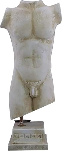 Generic Männlicher Torso Männerkörper griechischer Hartputz Statue Skulptur Beige