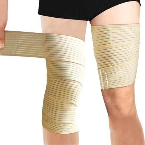 EULANT Lot de 2 Bandages 180cm - Bandage élastique - Support de coude - Genouillère élastique - Bandage de soutien de la cheville - Compression de la cuisse - Bandage de compression pour le sport
