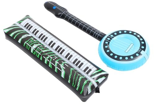 UPKOCH 2stücke Aufblasbare Elektronische Keyboards Als Instrument Spielzeug Tragbar Für Strandpartys Und Bühnenrequisiten Aus Stabilem Pvc-material Wiederverwendbar Für Dekoration Und