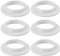 Lampshade Reducer Ring for E27 Bulb - 6 Pack Light Shade Adapter Ring for Table & Ceiling Lamps - Screw Bulbs Lamp Socket Replacement Ring - Lamp Shade Fittings for Home & Office Lighting (White)