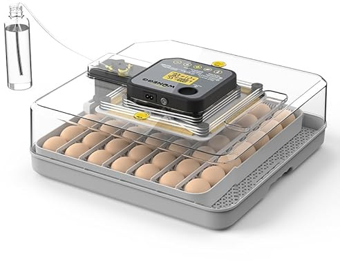 Automatische Brutmaschine für 48 Eier, leise, automatischer Inkubator, Brutmaschinen für Geflügeleier, automatische Umdrehung der Eier und automatische Befeuchtung